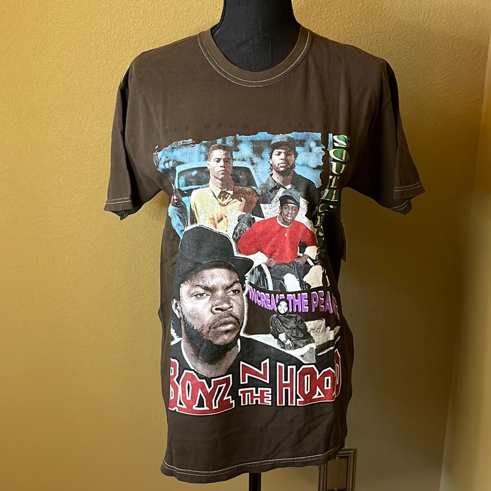 BOYZ N THE HOOD brown short sleeve T-shirt. NWT